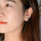 18K Dorado Diamond Personality Fashion Braided Brushed Craft Earrings 18K Rojo Blanco FG Superior Blanco