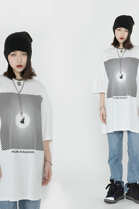Camiseta Oversize Hip-hop de Manga Corta - Estilo Urbano Contemporáneo - Image 10