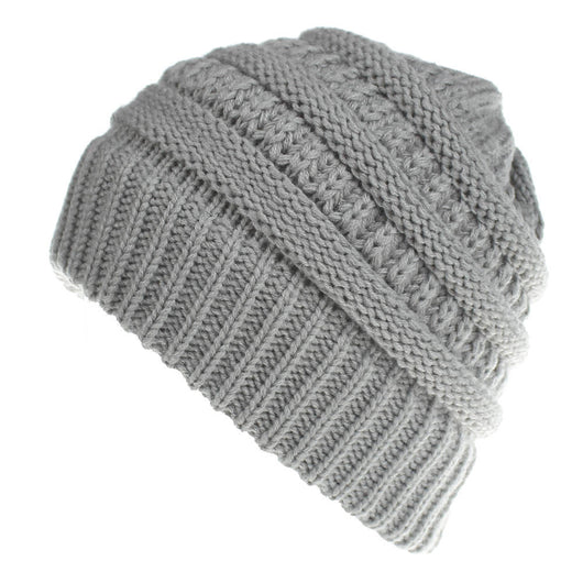 Gorro de Lana Tejida en Colores Sólidos para Mujer - Image 9