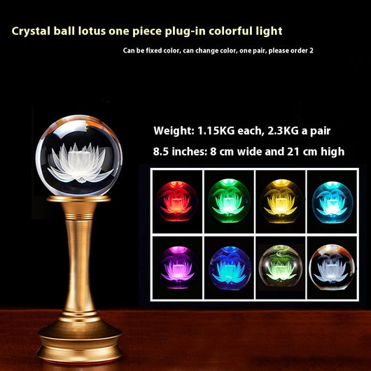 Lámpara Buda Loto Cristal LED Multicolor - Luz Decorativa para Altar y Hogar - Image 7
