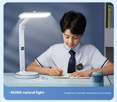 Lámpara de Escritorio Inteligente con Reloj, Carga Inalámbrica y Protección Visual - Image 13