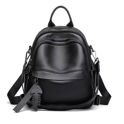 Mochila de Viaje de Cuero Suave Estilo Coreano Gran Capacidad - Image 4