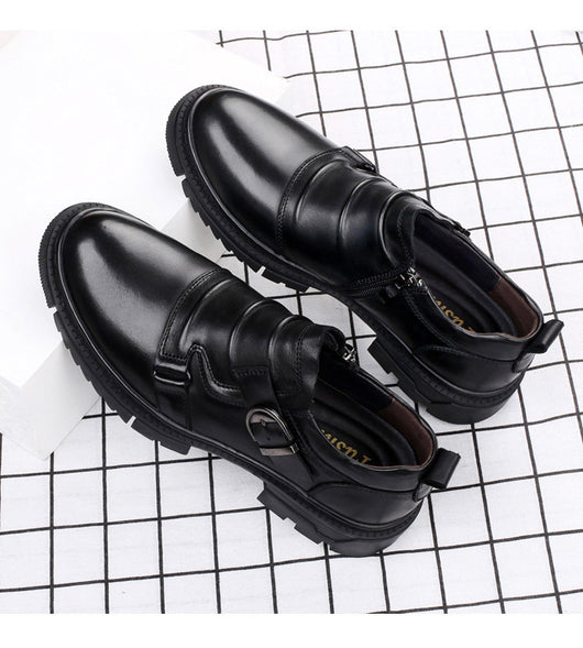 Zapatos de Cuero Genuino para Hombre con Suela Gruesa Reforzada - Image 9
