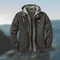 Chaqueta Denim Gris Oscuro con Efecto Dos Piezas