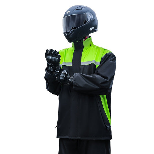 Impermeable Motociclista Minimalista con Bloques de Color - Image 2