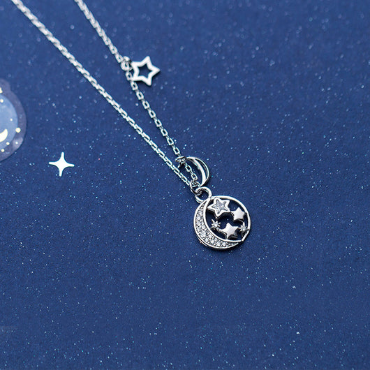 Collar de Plata 925 con Estrella y Luna para Mujer - Image 6