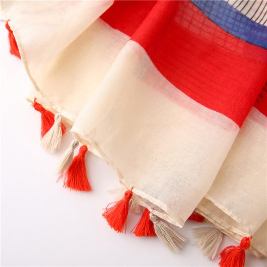 Pareo Protector Solar Rayas Vintage - Bufanda Mujer - Image 11