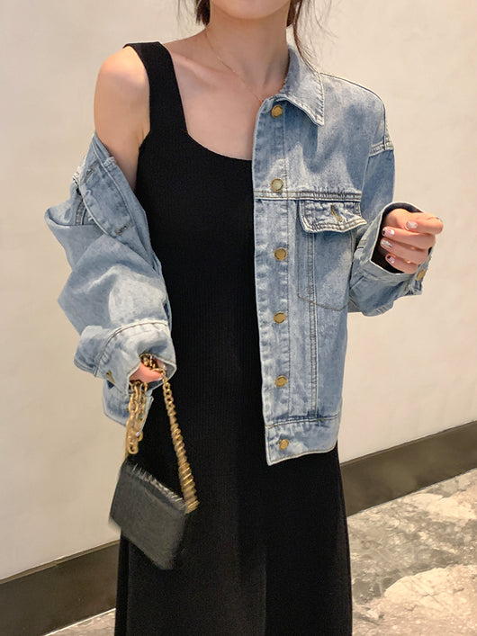 Chaleco Vestido Tejido Negro con Tirantes y Ajuste Slim para Mujer - Image 4