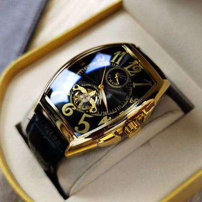 Reloj de Pulsera Tonneau Hueco Impermeable para Hombre