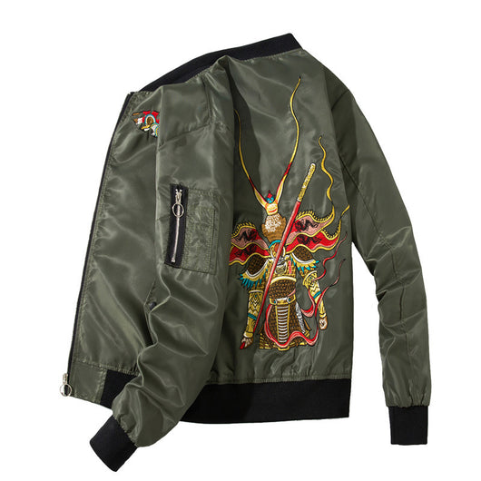 Chaqueta Bordada Hombre Otoño Invierno Suelta Tendencia - Image 16