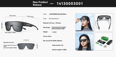 Gafas de Ciclismo Polarizadas Marco Grande para Viajes y Outdoor - Image 25