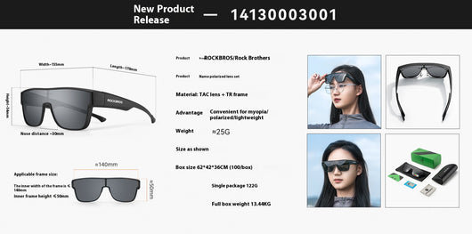 Gafas de Ciclismo Polarizadas Marco Grande para Viajes y Outdoor - Image 25