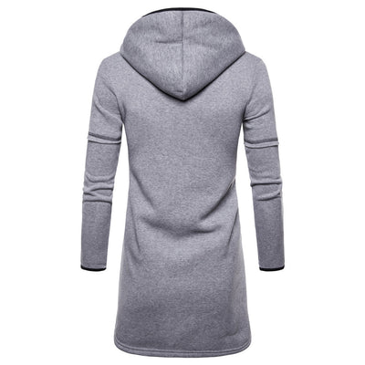 Suéter Cardigan con Capucha de Color Sólido para Hombre - Image 8