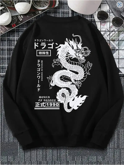 Sudadera Holgada Estampado Dragón Tokio Otoño Invierno - Image 9