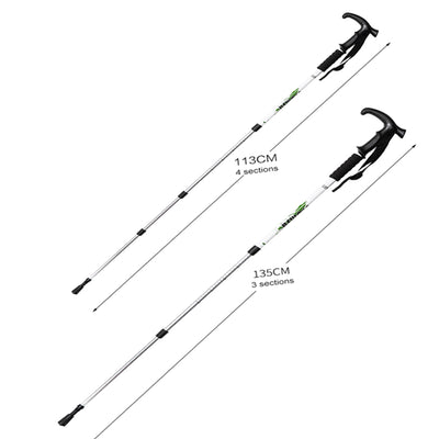 Bastones de Trekking Ultraligeros Plegables de Aluminio con Mango Recto - Image 6
