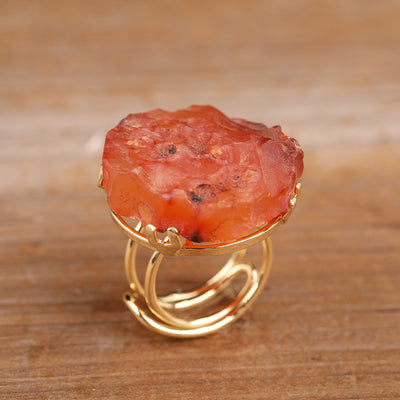 Anillo Ajustable de Oro con Perlas Irregulares - Image 7