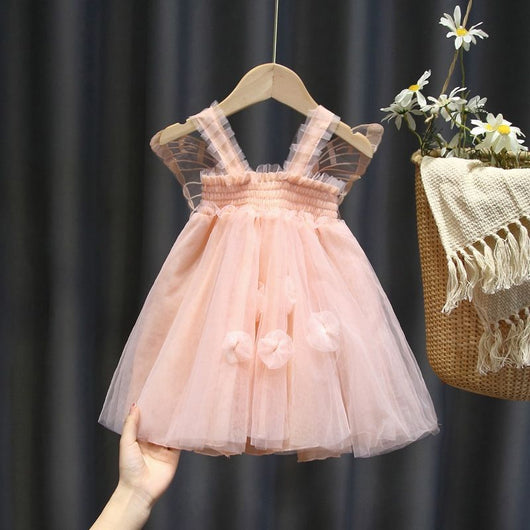 Vestido de Verano Niña con Alas de Mariposa y Malla Esponjosa - Image 7