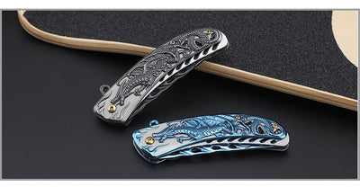 Cuchillo Táctico Plegable de Acero Inoxidable para Camping y Defensa Personal - Image 11