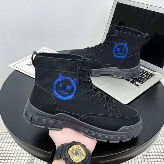 Botas Martin Casuales para Hombre con Cordones y Suela Antideslizante