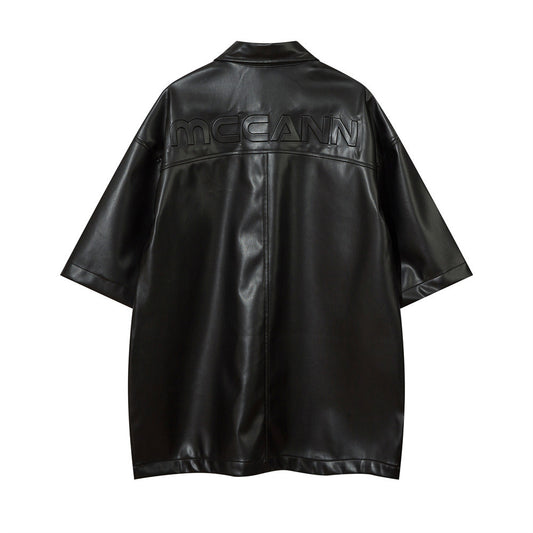 Camisa Suelta de Manga Corta con Cuello Solapa - Diseño Versátil para Cualquier Ocasión - Image 2