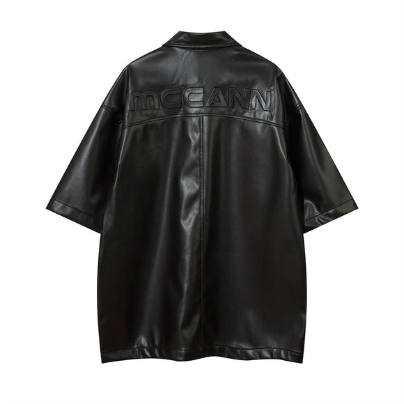 Camisa Suelta de Manga Corta con Cuello Solapa - Diseño Versátil para Cualquier Ocasión