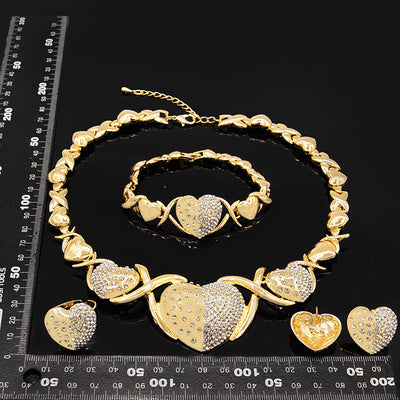 Conjunto de Joyería en Aleación de Zinc: Collar, Aretes, Pulsera y Anillo - Image 6