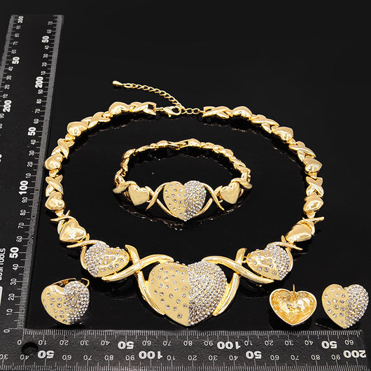 Conjunto de Joyería en Aleación de Zinc: Collar, Aretes, Pulsera y Anillo - Image 6