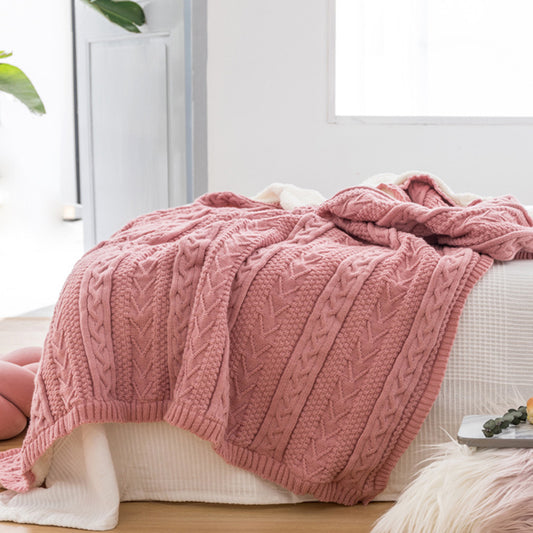 Manta Tejida Estilo Europeo Retro para Sofá - Otoño e Invierno