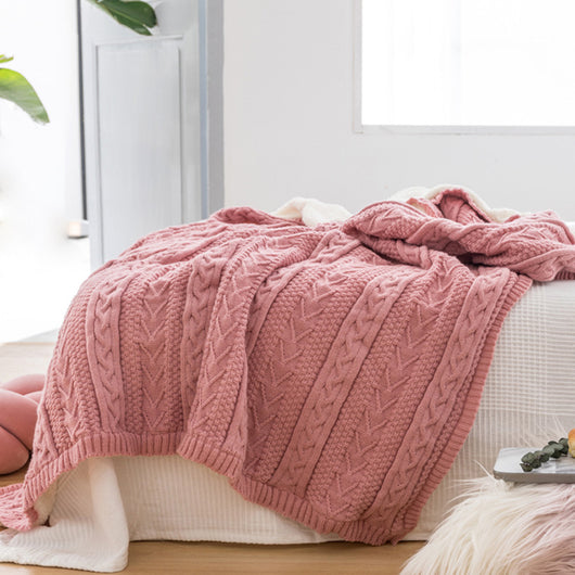 Manta Tejida Estilo Europeo Retro para Sofá - Otoño e Invierno