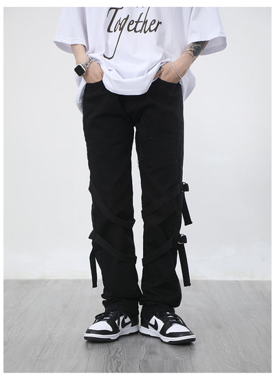 Jeans Rectos Sueltos con Detalle de Cinta - Estilo Urbano - Image 12