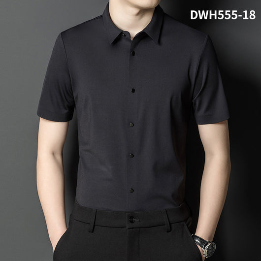 Camisa Manga Corta Ice Silk Sin Costuras para Hombre - Image 12