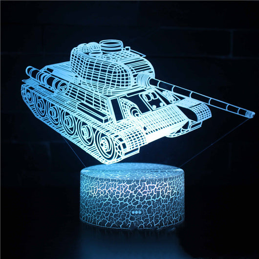 Lámpara 3D LED Táctil - Serie Vehículos de Construcción con Control Remoto - Image 6