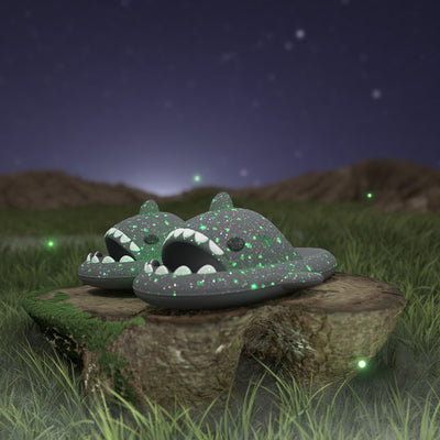 Pantuflas Tiburón con Luz Nocturna Diseño Noche Estrellada - Zapatillas de Casa para Parejas - Image 17