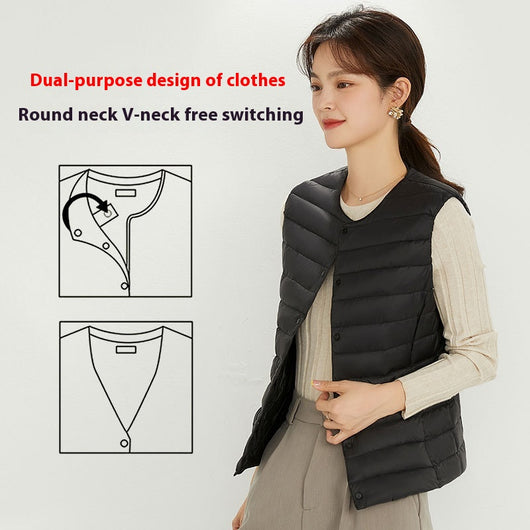 Chaleco Acolchado Ligero para Mujer - Cuello Redondo Cálido y Versátil - Image 5