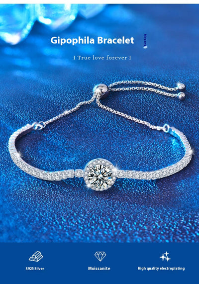 Pulsera Plateada para Mujer con Circonitas Brillantes Estilo Estrellado - Image 6