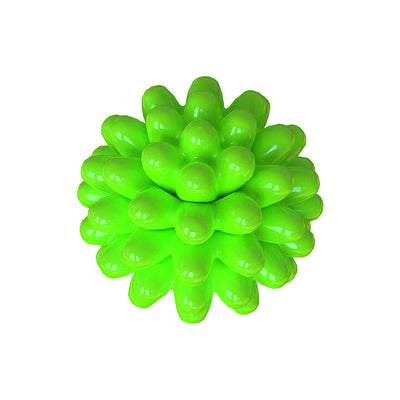 Bright green spiky TPR pet dog molar ball for bite resistance training and tooth cleaning. - Image 8