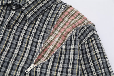 Camisa de Manga Larga a Cuadros con Bolsillo Bordado para Hombre - Image 12
