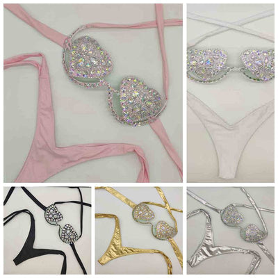 Bikini de Baño Strass Brillante para Mujer - Image 3
