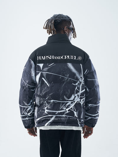 Chaqueta de Algodón Grueso con Cuello Alto y Etiqueta 3D Personalizada - Image 8