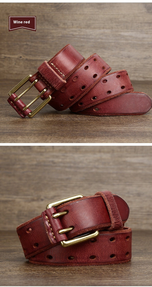 Cinturón Casual Retro de Cuero Vacuno Premium con Hebilla Magnética - Image 8