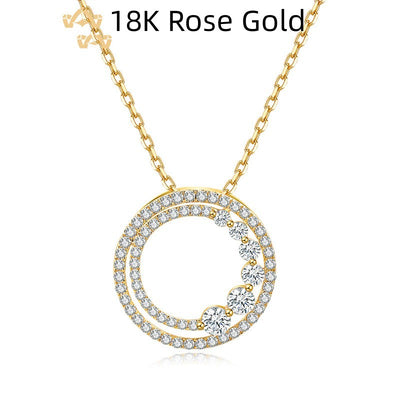 Collar de Oro Rosado 18K con Diamante Redondo - Image 8