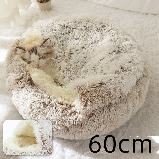 Cama 2 en 1 para Perros y Gatos - Cama Cálida de Felpa Suave Tipo Casa - Image 46