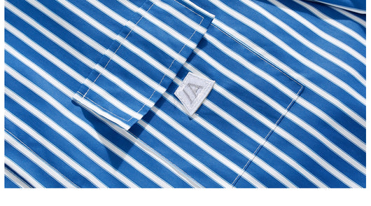 Camisa Holgada a Rayas de Manga Larga para Hombre - Image 4
