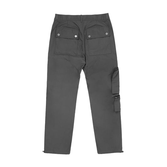 Overol Gris Casual de Bolsillos Múltiples y Corte Recto - Image 2