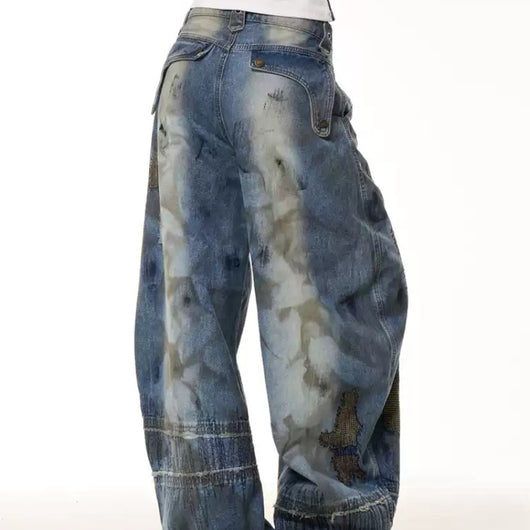 Pantalones Vaqueros Desgastados con Efecto Vintage Sucio - Image 8