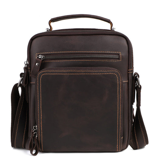 Bolsa de Cuero para Hombre Estilo Retro con Gran Capacidad - Image 9