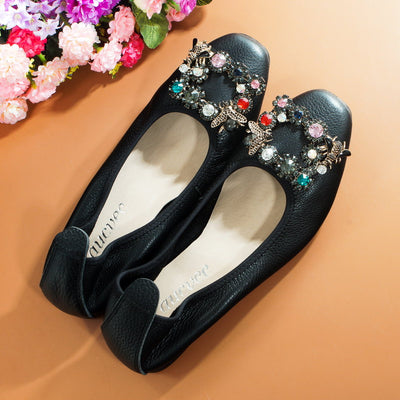 Zapatos Planos Cómodos con Boca Baja y Tacón Ligero - Image 19