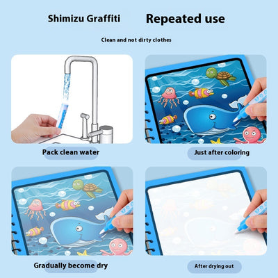 Libro Mágico de Pintura con Agua para Niños - Álbum de Colorear Reutilizable - Image 3