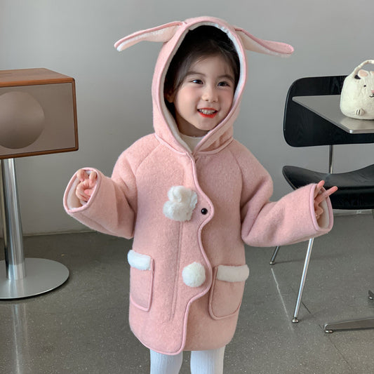 Abrigo de Invierno para Niña Estilo Western con Forro Polar y Lana