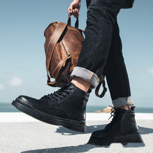 Botas Martin de Cuero Transpirable - Tendencia Otoño Invierno